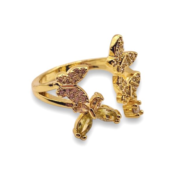 Anillo Golden Butterflies