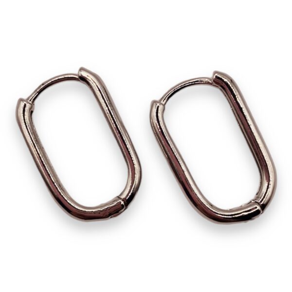 Oval Hoops Silver