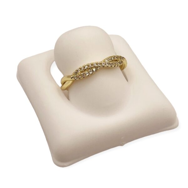 Anillo Trenzado Zirconias