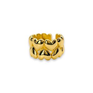 Anillo Corazones Chunky