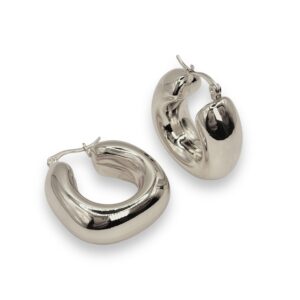 Arracadas Chunky Broche Silver