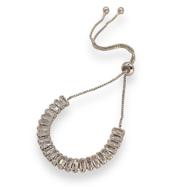 Brazalete Tenis Rect Silver