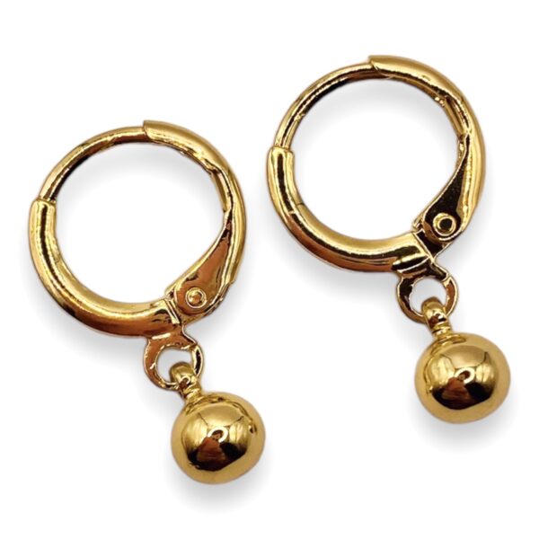 Golden Pearl Hoops